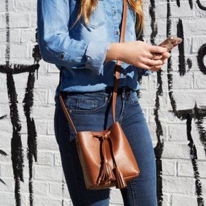 Shaffer LA Leather Tassel Crossbody Bag